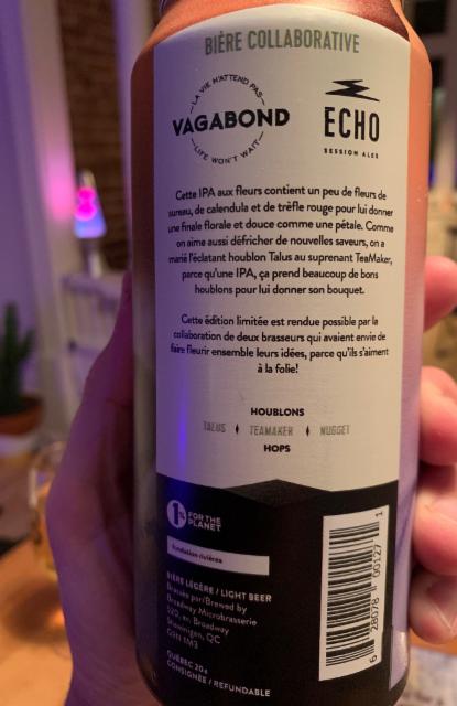 Un peu, beaucoup, à la folie 3.0%, Brasseur Vagabond, Canada
