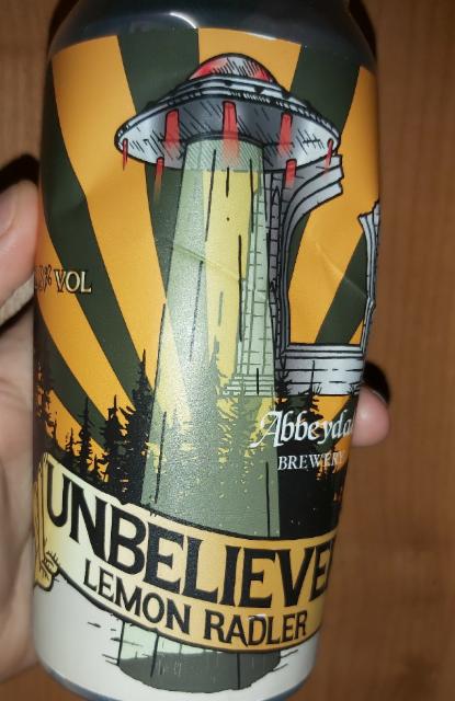 unbeliever lemon radler 2.5%, Abbeydale Brewery, England
