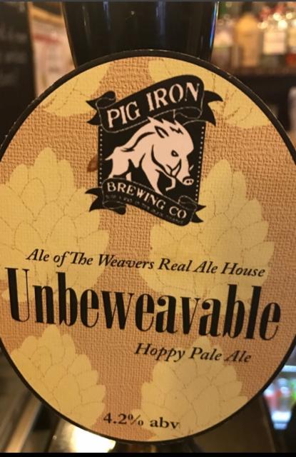 Unbeweavable 4.2%, Pig Iron Brewing Co Ltd, England