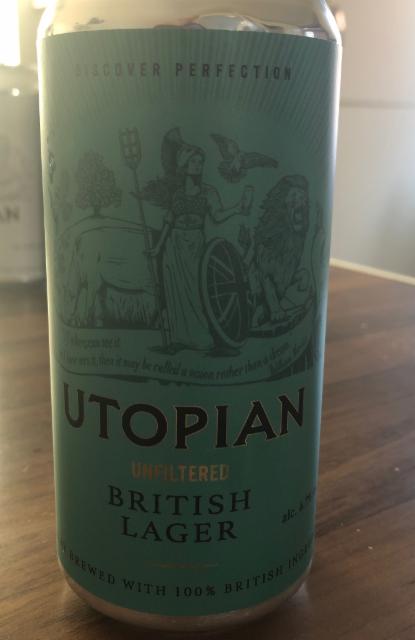 Unfiltered British Lager 4.7%, Utopian Brewing Ltd., England
