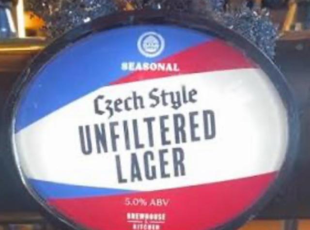 Unfiltered Czech Lager 5.0%, Brewhouse & Kitchen, England