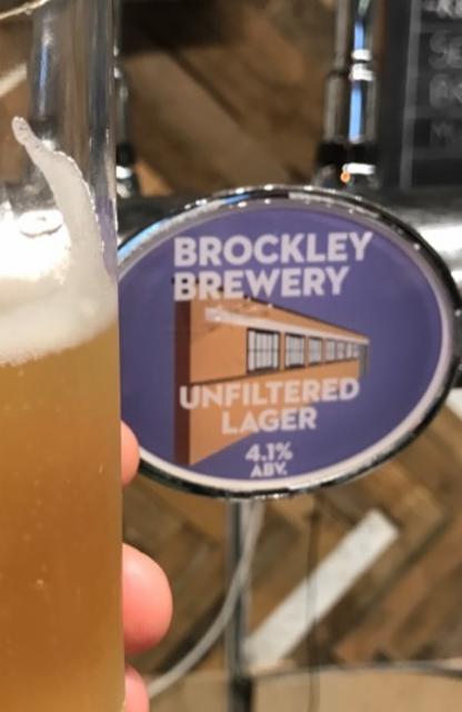 Unfiltered Lager 4.1%, Brockley Brewery, England