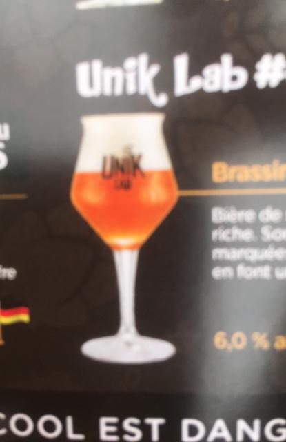 Unik Lab #4 6.0%, Brasserie Licorne (Karlsberg Brauerei), France