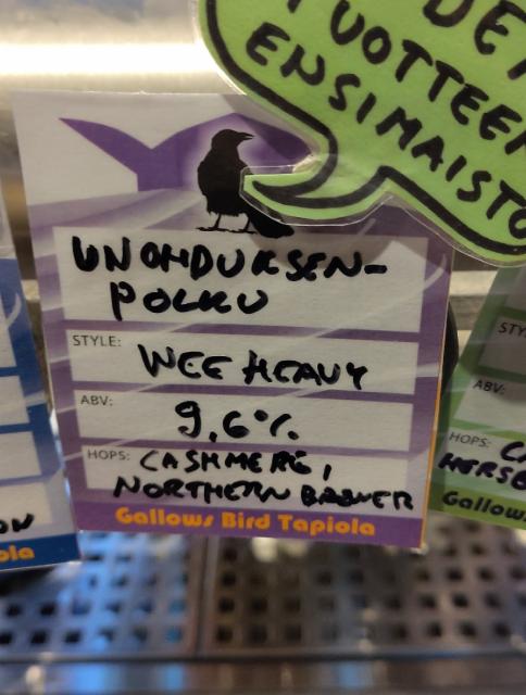 Unohduksen Polku 9.6%, Brew-Pub Gallows Bird, Finland