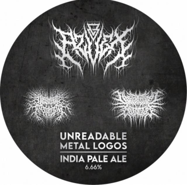 Unreadable Metal Logos 6.6%, Azvex Brewing Company, England