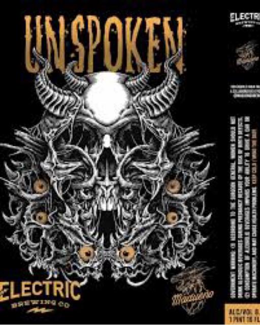 Unspoken 8.5%, Electric Brewing Company, United States