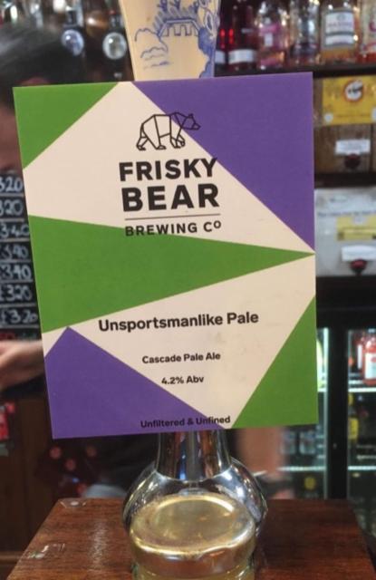 Unsportsmanlike Pale 4.2%, Frisky Bear Brewing Co LTD, England