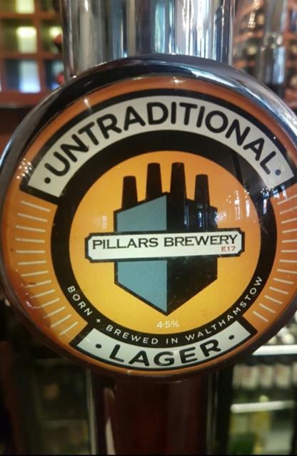 Untraditional Lager 4.5%, Pillars Brewery, England