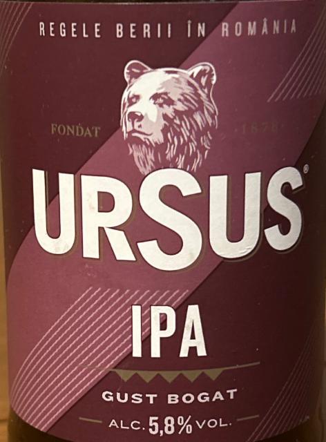 Ursus IPA 5.8%, Ursus Breweries (SABMiller), Romania