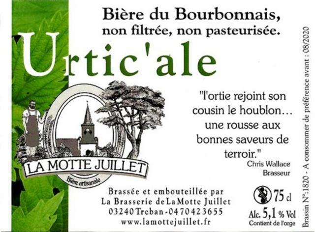 Urtic'Ale 5.1%, Brasserie De La Motte Juillet, France