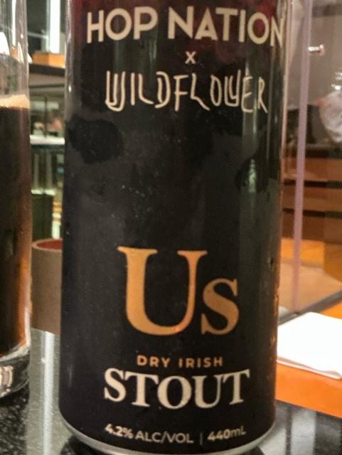Us dry irish stout 4.2%, Hop Nation Brewing Co., Australia