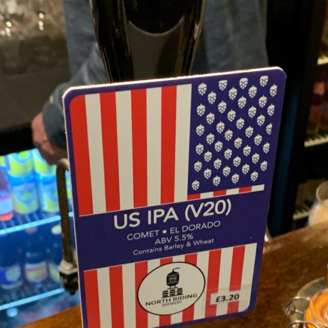 US IPA (V20) 5.5%, North Riding Brewery, England