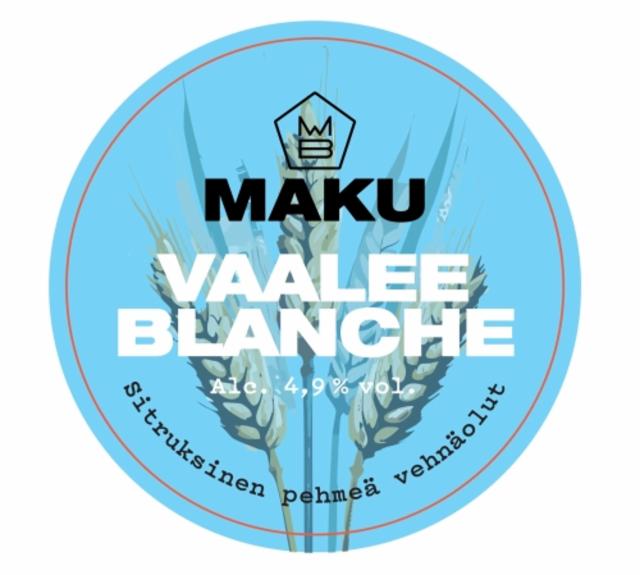 Vaalee Blanche 4.9%, Maku Brewing, Finland