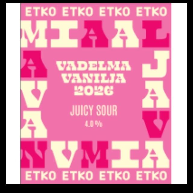 Vadelma Vanilja 2026 4.0%, Etko Brewing, Finland