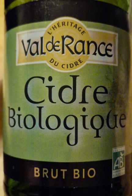val de rance cidre biologique brut bio 4.5%, Les Celliers Associés, France