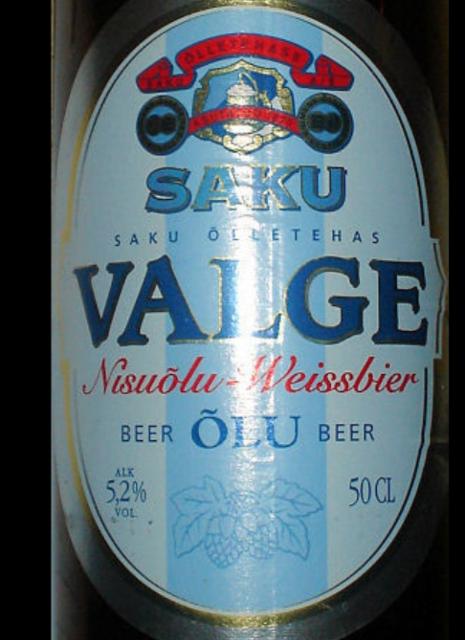 Valge Nisuõlu-Weissbier 5.0%, Saku Õlletehas (Carlsberg), Estonia