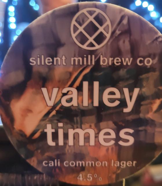 Valley Times 4.5%, Silent Mill Brew Co, England