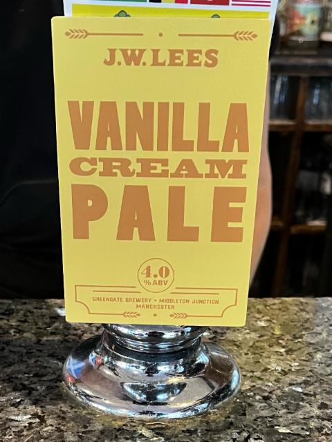 Vanilla Cream Pale 4.0%, J.W. Lees Brewery, England