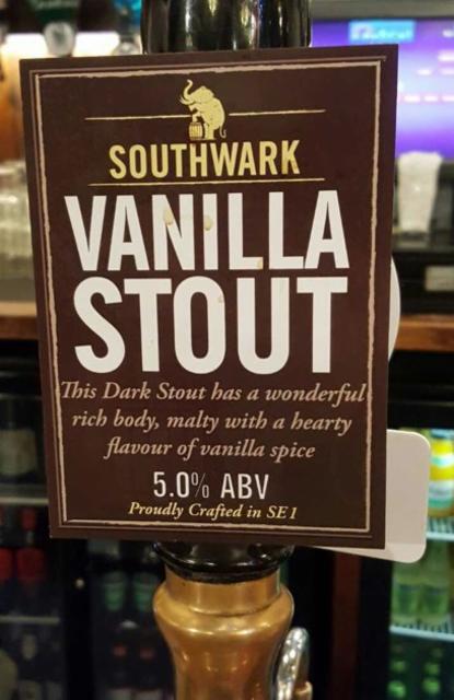 Vanilla Stout 5.0%, Southwark Brewing, England