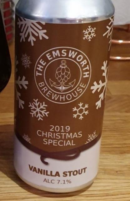 Vanilla Stout: 2019 Christmas Special 7.1%, The Emsworth Brewhouse, England