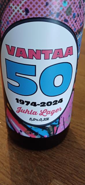 Vantaa 50 Juhla Lager 5.0%, Karvilan Panimo, Finland