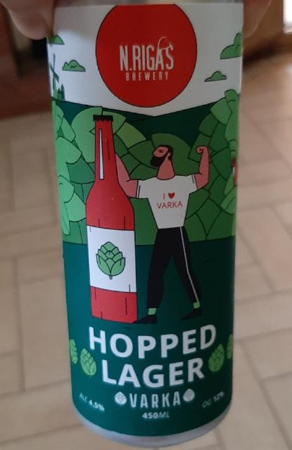 Hopped Lager Varka 4.5%, New Rigas Brewery, Russia