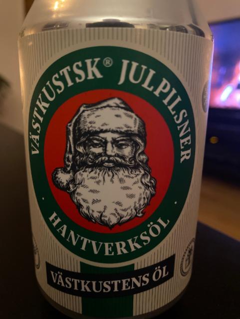 Västkustsk Julpilsner 4.7%, Västkustens Öl AB, Sweden