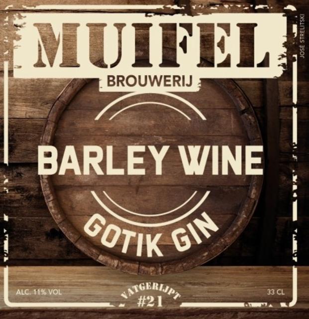 Vatgerijpt #21 Barley Wine Gotik Gin 11.0%, Muifelbrouwerij, Netherlands