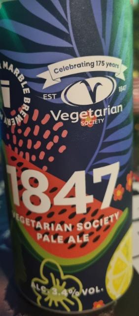 vegetarian society pale ale 3.4%, Marble Beers, England