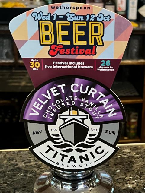 Velvet Curtain, Titanic Brewery
