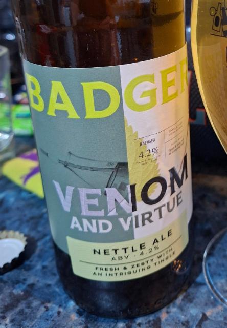 Venom and Virtue 4.2%, Badger Brewery (Hall & Woodhouse), England