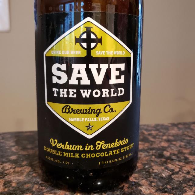 Verbum in Tenebris 7.5%, Save The World Brewing, United States