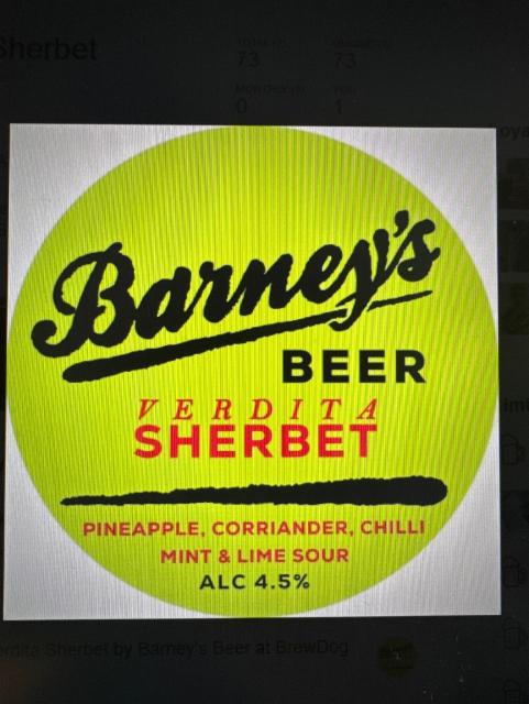 Verdita Sherbet, Barney's Beer
