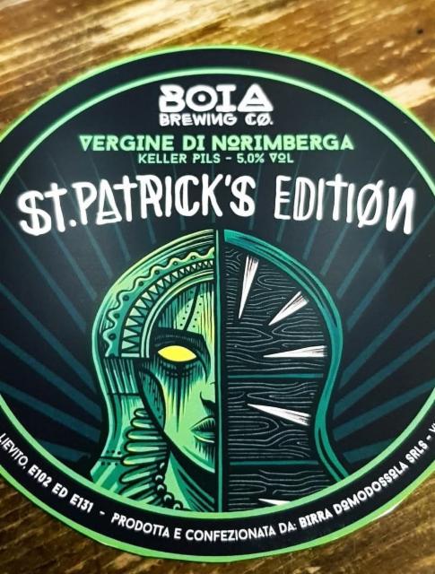 vergine di norimberga St Patrick's edition 5.0%, Boia Brewing Company, Italy