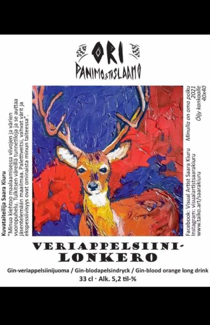Veriappelsiinilonkero 5.2%, Ori Panimo & Tislaamo, Finland