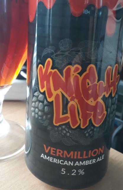 Vermillion 5.2%, Knight Life Brewing, England