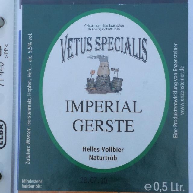 Vetus Specialis Imperial Gerste 5.5%, Produktentwicklung von Enzensteiner, Germany