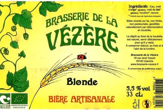Vézère Blonde 5.5%, Brasserie De La Vézère, France