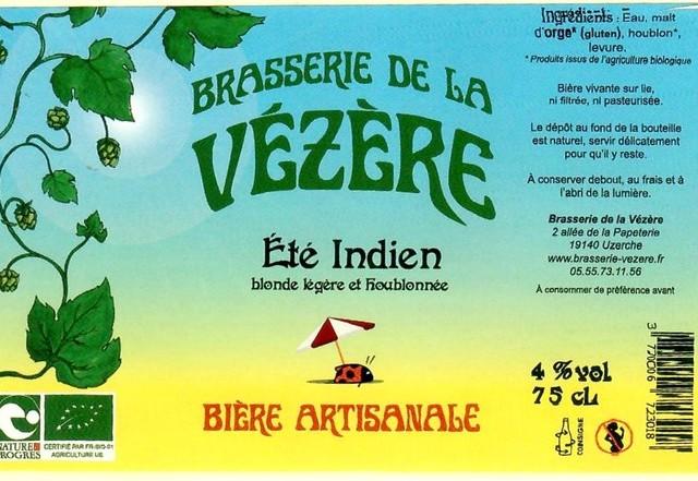 Vézère Été Indien 4.0%, Brasserie De La Vézère, France