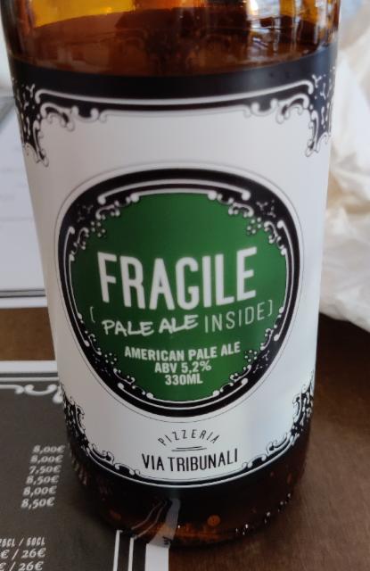 Fragile Pale Ale Inside - Via Tribunali 5.2%, RPS Brewing, Finland