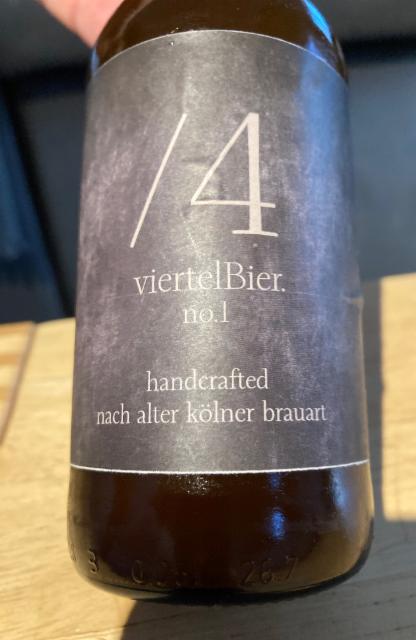 Viertel Bier no.1 4.8%, Viertelbräu gmbh, Lütticher Str.33, 50674 Köln, Germany