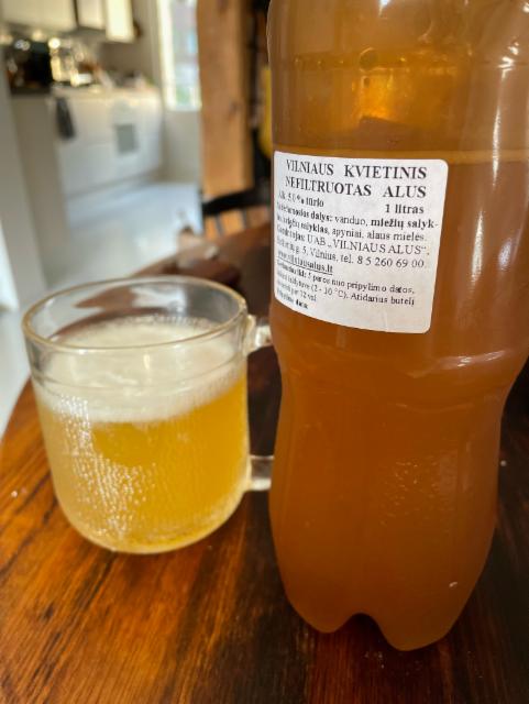 Vilniaus Kvietinis Nefiltruotas Alus 5.0%, Vilniaus Alus, Lithuania