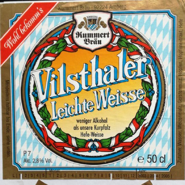 Vilsthaler Leichte Weisse 2.8%, Brauerei Kummert, Germany