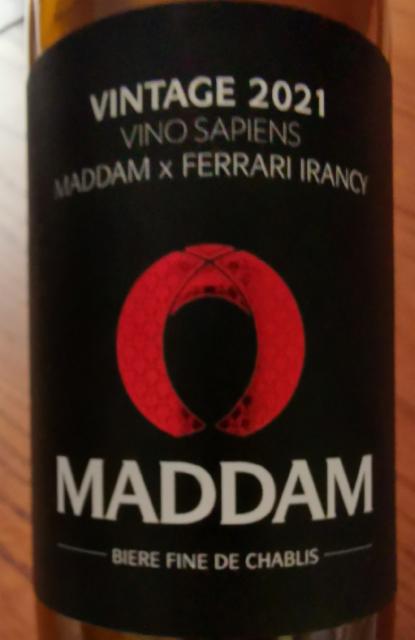 Maddam Vintage 2021 Vino Sapiens 9.0%, Maddam - Bière Fine De Chablis, France