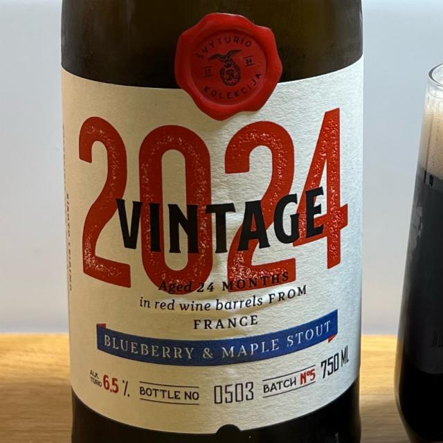 Vintage 2024 Blueberry & Maple Stout 6.5%, Švyturys-Utenos Alus, Lithuania