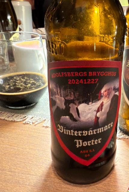 Vintervärmare Porter 6.1%, Adolfsbergs brygghus, Sweden