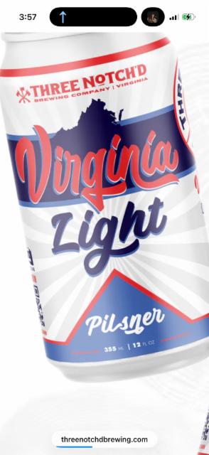Virginia Light 4.2%, Three Notch'd Brewing Company, United States