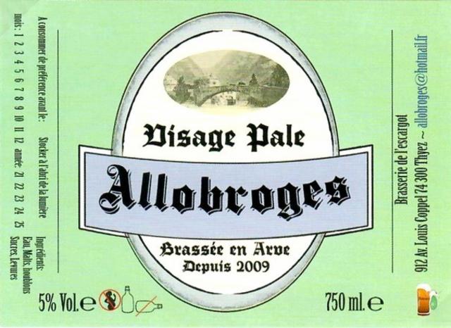 Visage Pale 5.0%, Brasserie De L'Escargot - Bière Des Allobroges, France