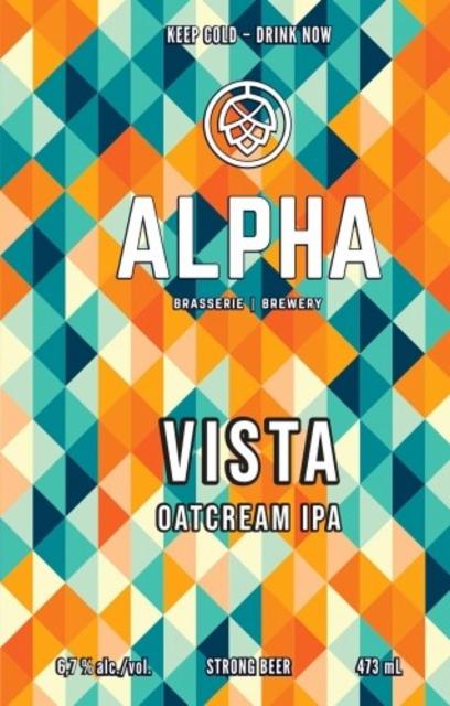 Vista Oatcream IPA 6.7%, Brasserie Alpha, Canada