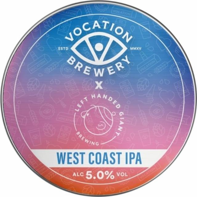 Vocation X Left Handed Giant: West Coast IPA 5.0%, Vocation Brewery, England